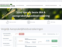 Tablet Screenshot of aansprakelijkheidsverzekering.com